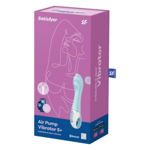 Satisfyer - Air Pump Vibrator 5  充气震动棒 - 蓝色 照片