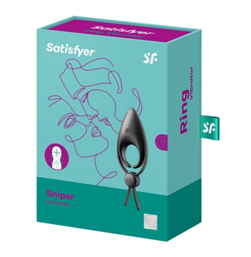 Satisfyer - 狙击手阴茎震动环 - 黑色 照片