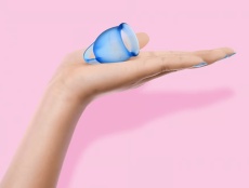 Satisfyer - Feel Confident Menstrual Cup - Dark Blue photo