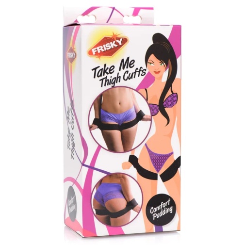 Frisky - Take Me Thigh Cuffs - Black photo