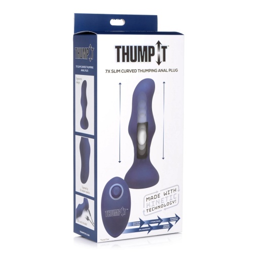 Thump It - 7x 遥控重击肛门塞 - 蓝色 照片