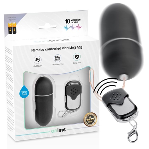 Online - Vibro Egg w Remote L - Black photo