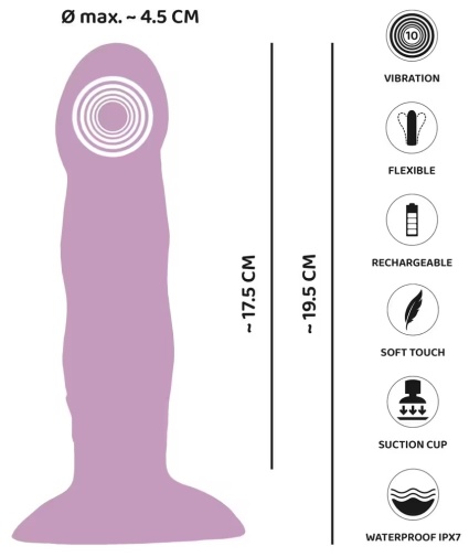 You2Toys - Heart Guy Vibro Dildo - Purple photo