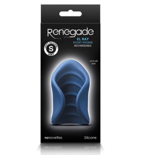 NS Novelties - Renegade El Ray Pocket Stroker - Blue photo
