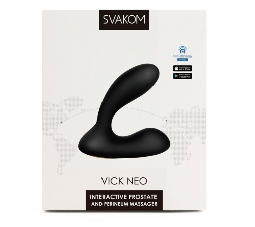 SVAKOM - Vick Neo Interactive Prostate Vibrator - Black photo