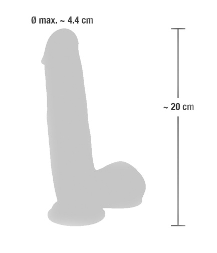 Medical Silicone - 帶陰囊假陽具 20 厘米 照片