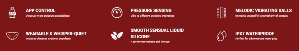 Melody’s unique design fits inside your panties and stays pe... Honey Play Box - Melody Sensing Balls App Dual Vibrator - Watermelon Red photo-6