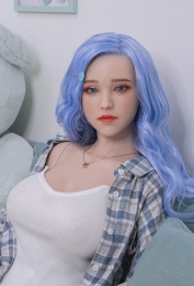 Ava European Realistic Sex Doll, Blue Hair, Ultra Soft Silicone 160 cm (5’2 ft) photo