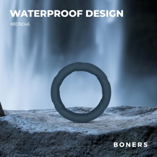 Boners - 帶紋陰莖環 - 灰色 照片