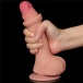 Lovetoy - 7.5" 微曲帶包皮仿真陽具 - 肉色 照片-5