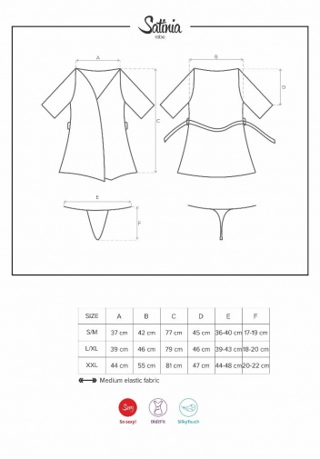 Obsessive - Satinia Robe - Black - S/M photo