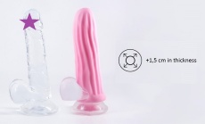 Lola Games - Homme Wide 阔版带纹路阴茎套 中码 - 肉色 照片