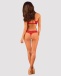 Obsessive - Lacelove Crotchless 2pcs Set - Red - XL/XXL photo-4