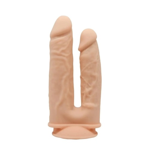 Silexpan - 8" 双重仿真阳具 - 肉色 照片