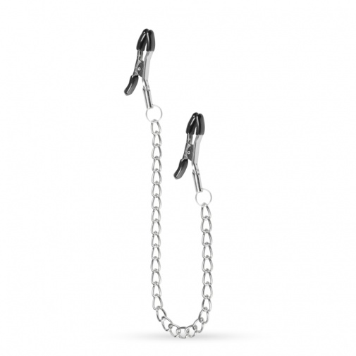 Easytoys - Nipple Clamps w Chain - Silver photo