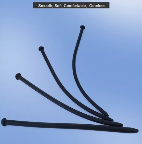 MT - Silicone Urethral Plug 7.5mm - Black photo
