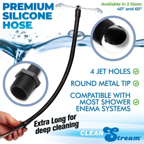 CleanStream - Silicone Hose 1.5m - Black photo
