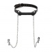 Strict - Silicone Bit Gag + Nipple Clamps - Black photo