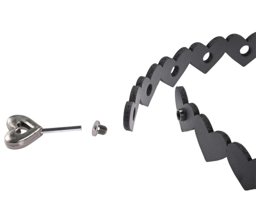 Sex&Mischief - Heart Day Collar - Black photo