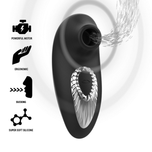 Black&Silver - Drake Deluxe Clit Stimulator - Black photo