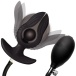 Master Series - Dark Pearl Inflatable Vibro Plug - Black photo