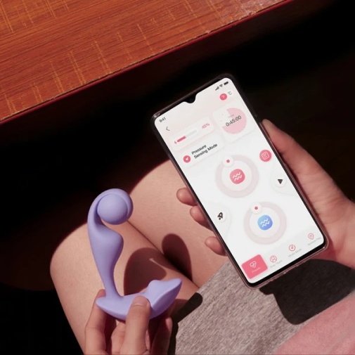 Honey Play Box - Trill 感應球 App 智能遙控雙重震動器 - 紫色 照片