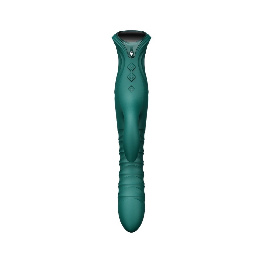 As the first dual-stimulating rabbit massager from the ZALO ... Zalo - Mose 2 Heating Rabbit Thruster - Turquoise Green photo-6
