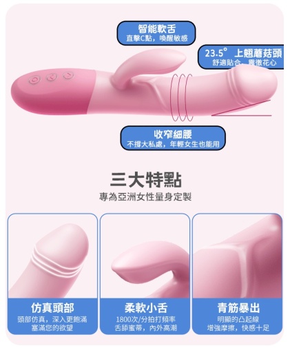 Erocome - Carter Smart Heating APP Vibrator - Pink photo