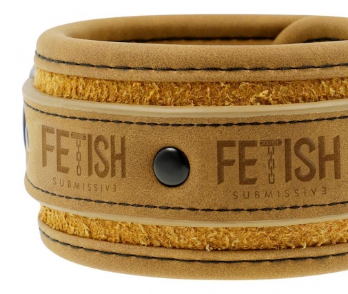 Fetish Submissive - Vegan Leather Ankle Cuffs - Skin photo
