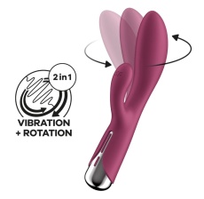 Satisfyer - Spinning Rabbit 1 旋转震动棒 - 红色 照片