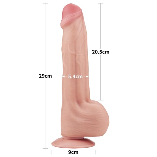 Lovetoy - 11.5" Sliding Skin Dildo - Flesh photo