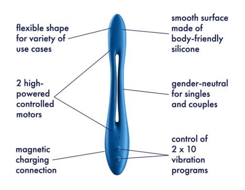 Satisfyer - Elastic Game Vibrator - Dark Blue photo