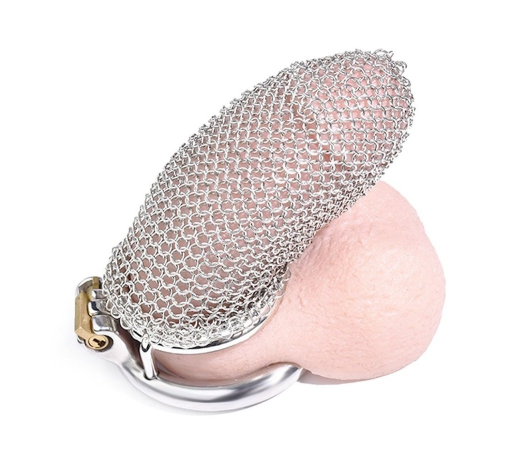 Introducing our Steel Mesh Chastity Cage in Size Large (... Kiotos - Mesh Chastity Cage L photo-5