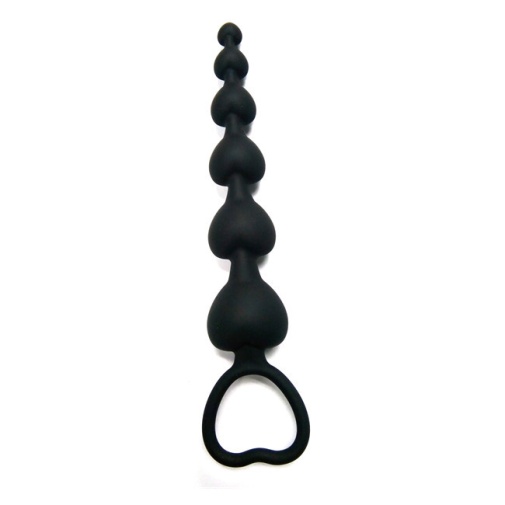 MT - Heart Anal Beads - Black photo