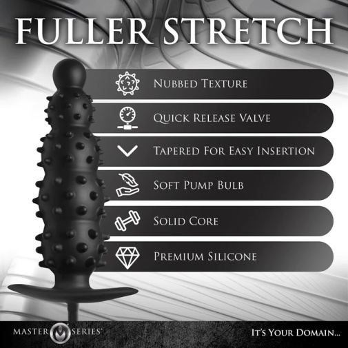 Master Series - Ass Puffer Inflatable Plug - Black photo