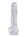 King Cock - 8" 仿真假陽具連陰囊 - 透明 照片-3