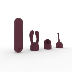 Liebe Seele - Bullet Vibrator w Attachment - Wine Red photo