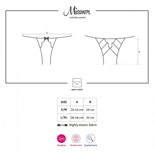 Obsessive - Miamor 开档内裤 - 黑色 - L/XL 照片