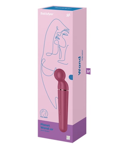 Satisfyer - Planet Wand-er 按摩器 - 红莓色 照片