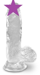King Cock - 5" Cock w Balls - Clear photo