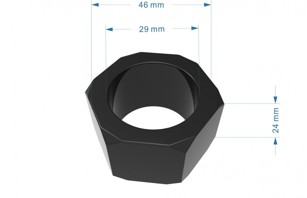 Material:TPE
Product Size:diameter:2.8cm
Product Weight:0.01... Chisa - Nust Bolts Cock Ring - Black photo-4