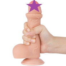 Lovetoy - 7" 带包皮仿真阳具 - 肉色 照片