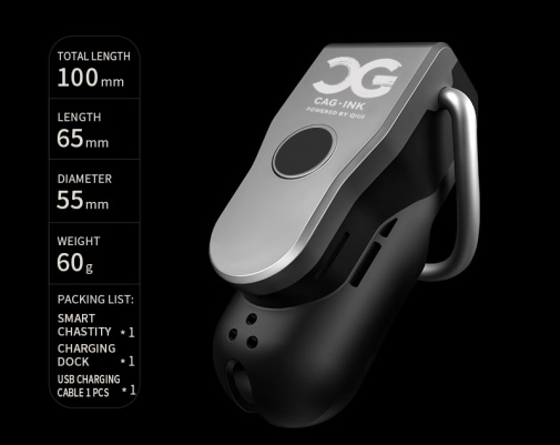 QIUI - APP Controlled Chastity Device M - Black photo