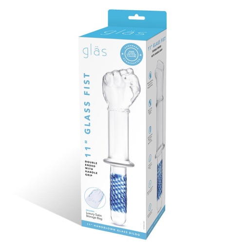 Glas - 11" Fist Double Ended Dildo w Handle Grip photo