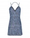 Obsessive - Nadines Chemise & Thong - Blue - L/XL photo-7