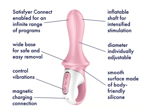 Satisfyer - Air Pump 后庭震棒 5 - 粉红色 照片