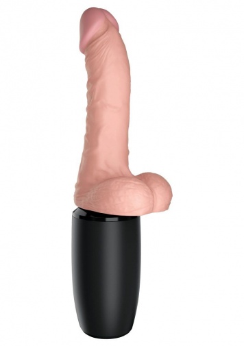 King Cock - 三重威脅推撞仿真陽具 6.5" - 肉色 照片