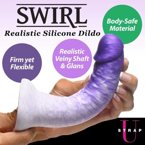 Strap U - Real Swirl Dildo - Purple photo