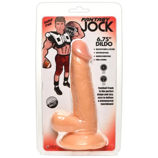 Jock - 榄球员Frank 的 6.75" 仿真阳具配睾丸 - 肉色 照片