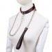 MT - Heart Collar w Leash - Black/Red photo-2